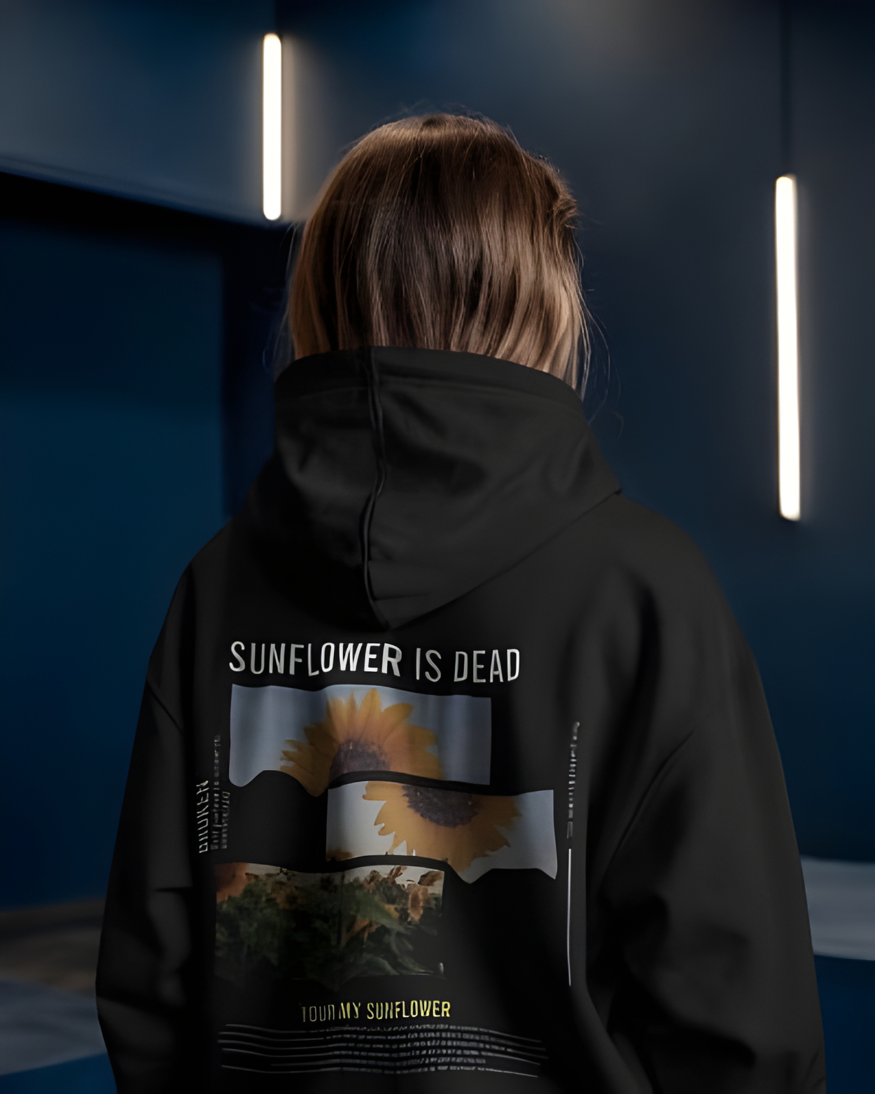 Sunflower Oversized Hoodie – 400 GSM Cotton