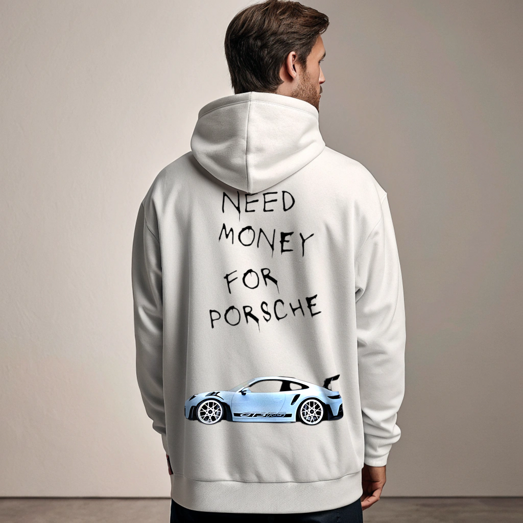 Oversized Hoodie | Unisex Car Graphic Hoodie | Streetwear Luxury Vibes
