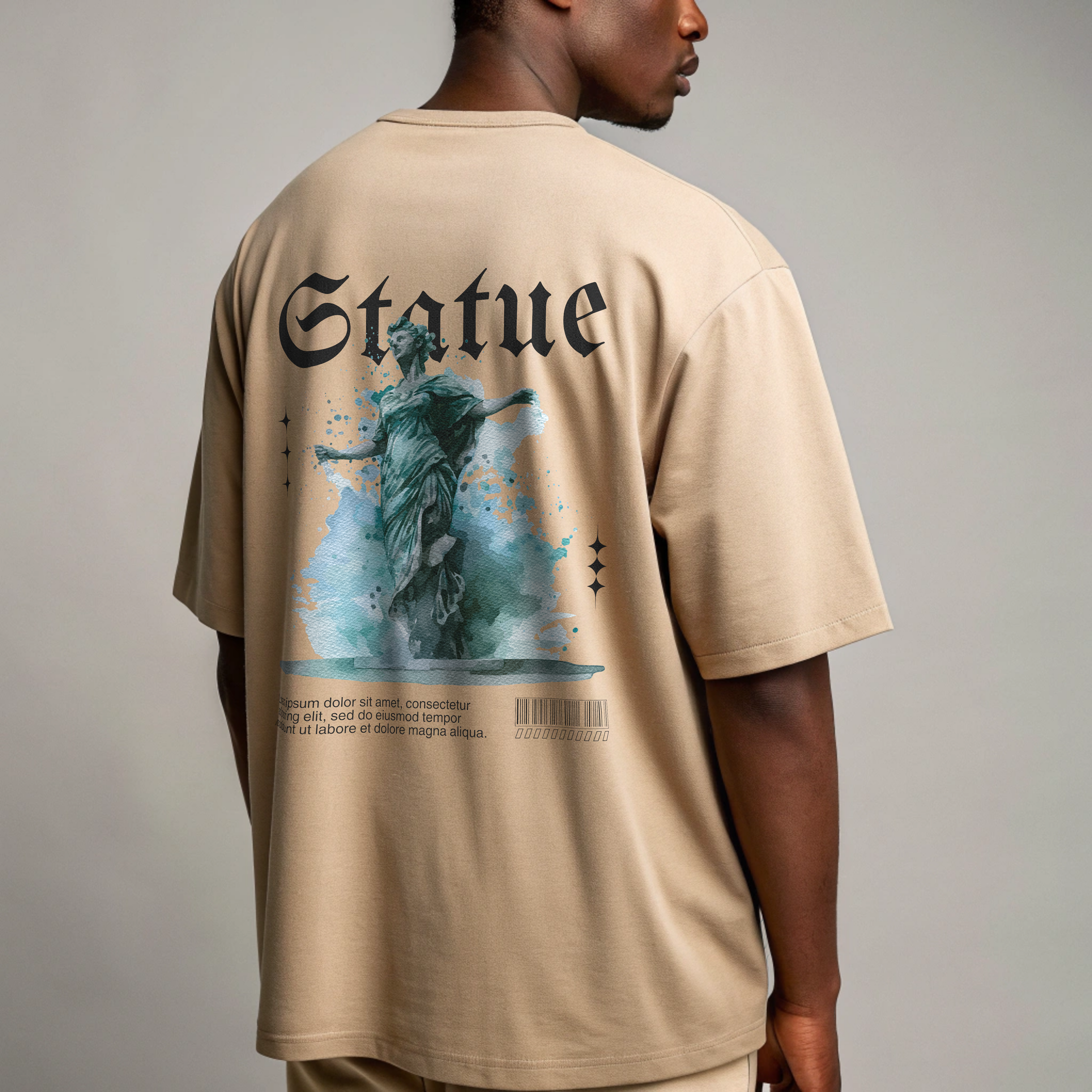 Statue Splash Oversized Tee