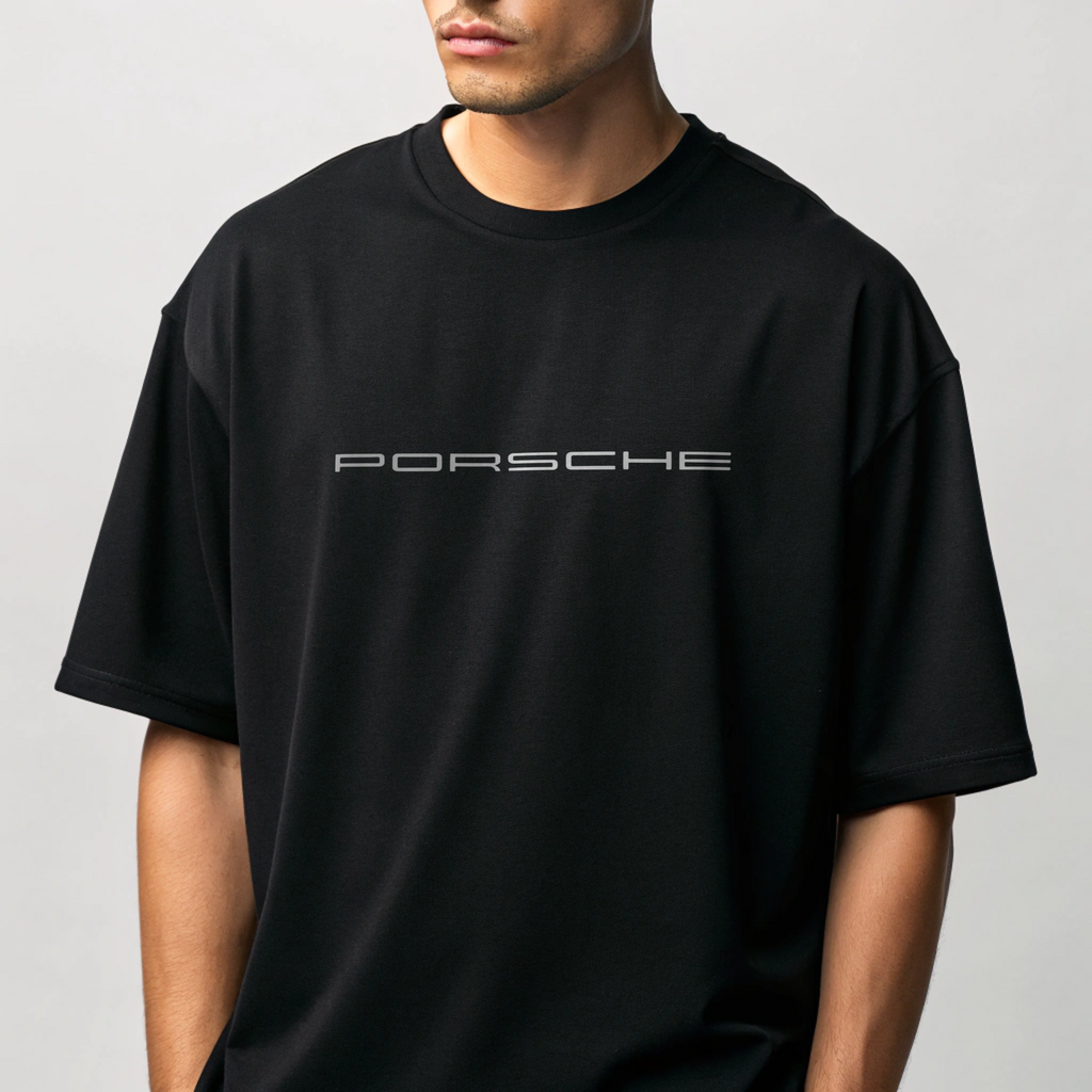 Customized Oversized Classic T-Shirt | Porsche Logo