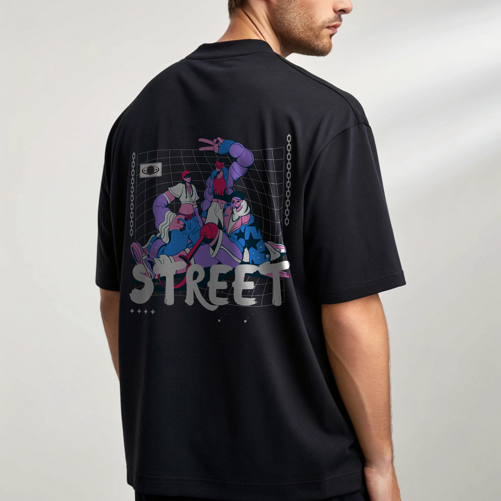 Street Fight Anime Oversized Tee