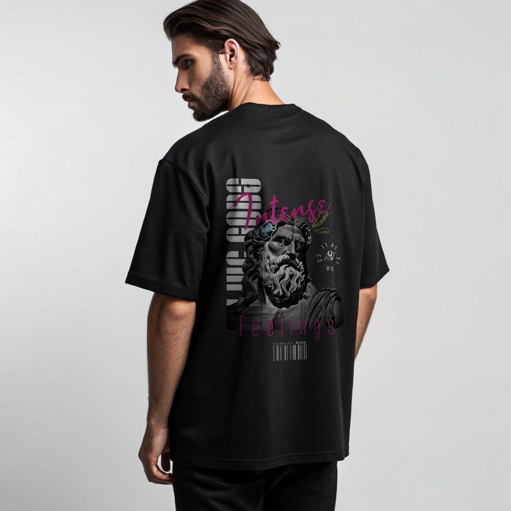 Intense Feelings Oversized Graphic T-Shirt