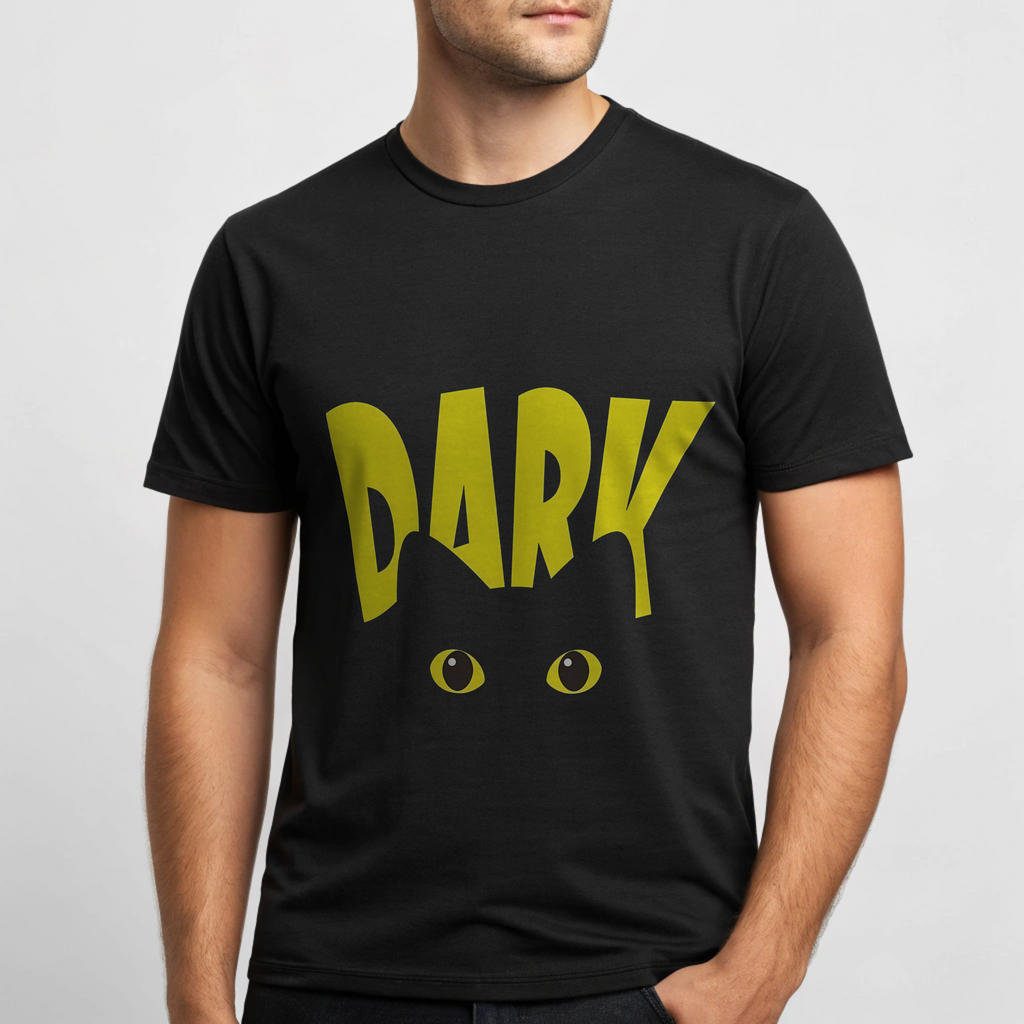 DARK Cat Eyes Graphic T-Shirt – Black