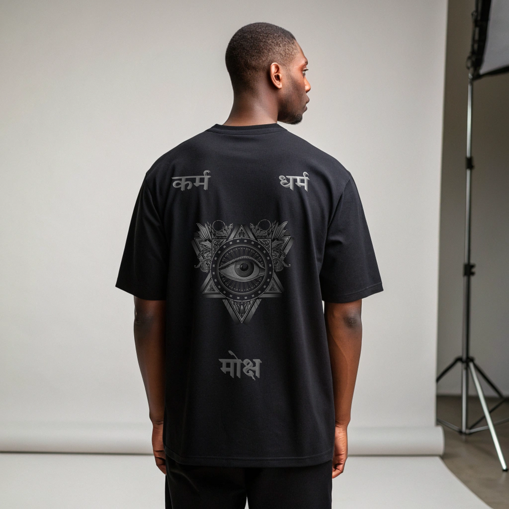 कर्म धर्म मोक्ष Oversized Tee