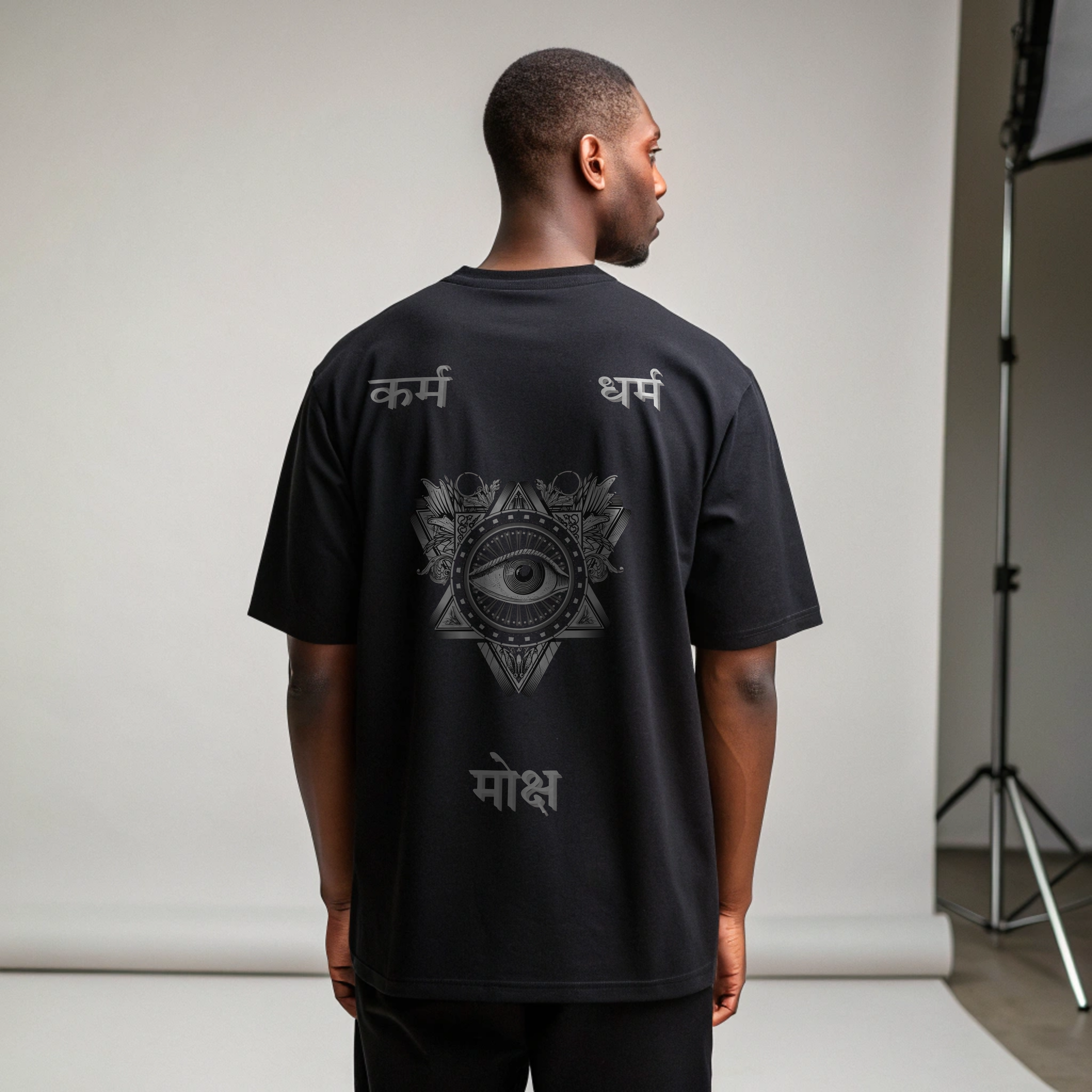 कर्म धर्म मोक्ष Oversized Tee