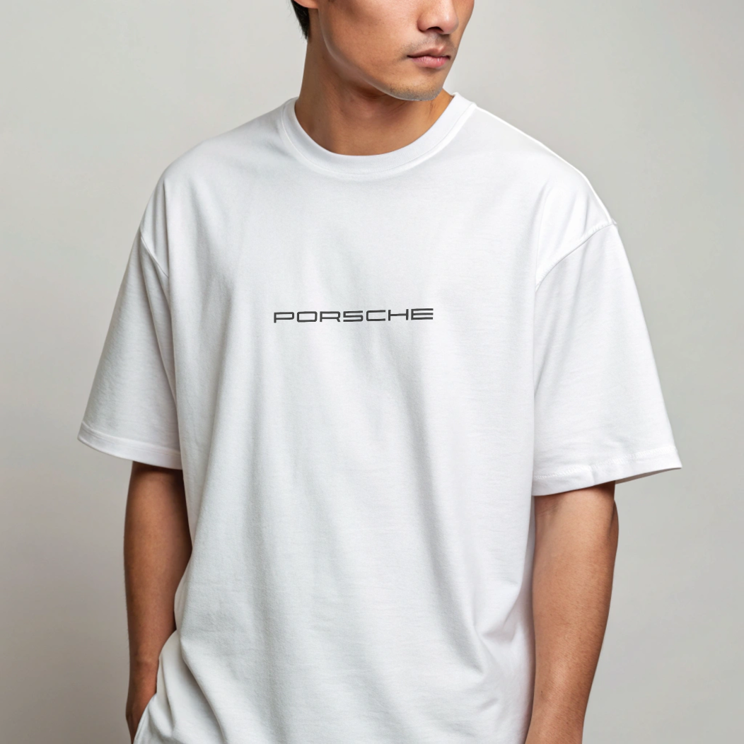 Customized Oversized Standard T-Shirt | Porsche Logo
