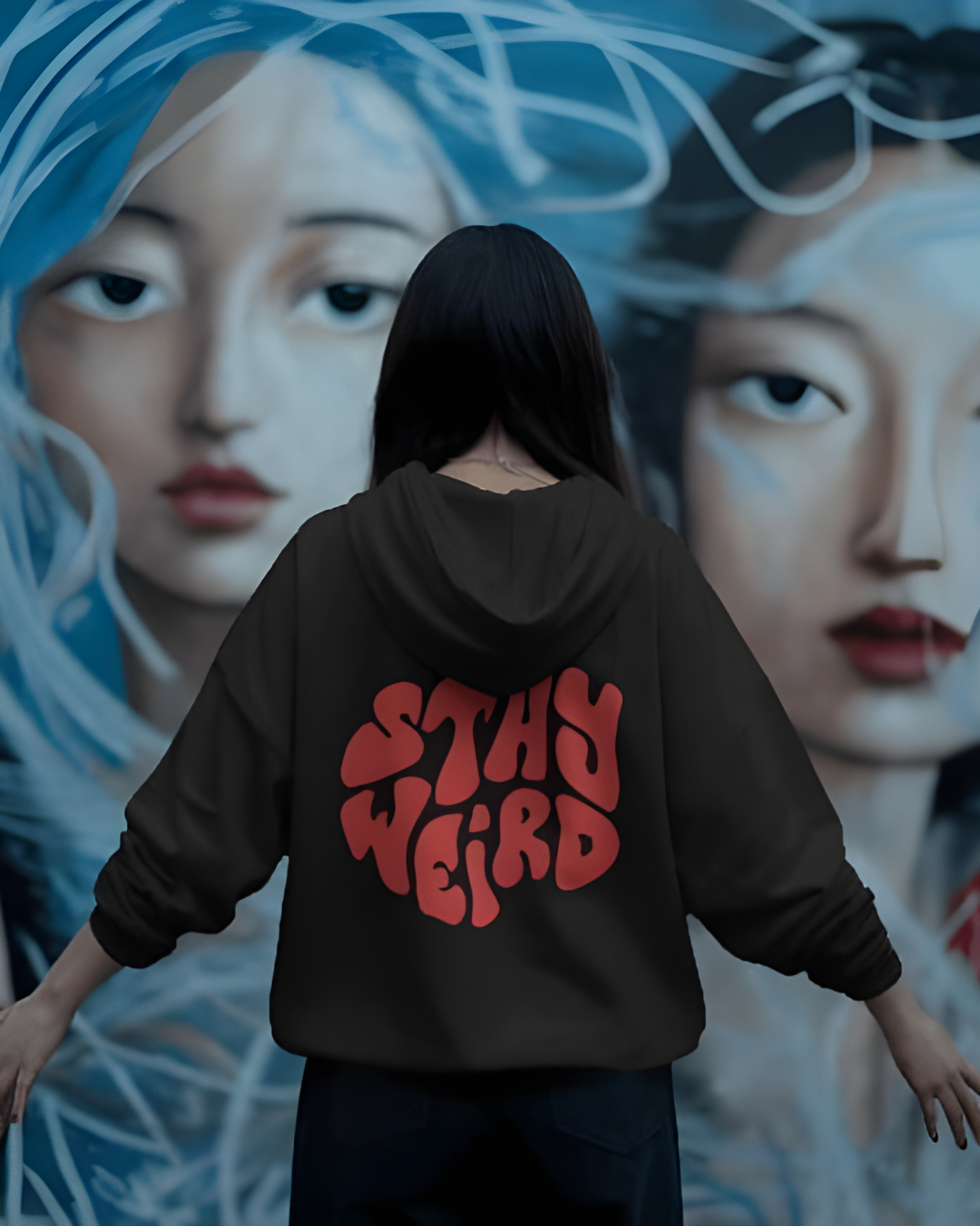 Stay Weird Oversized Hoodie | Unisex 400 GSM Heavyweight Cotton